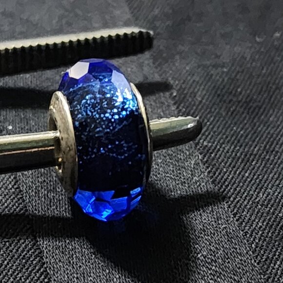 Authentic Pandora Blue Fascinating Faceted Murano Glass Bead - Picture 3 of 5